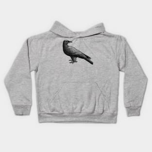 Vintage Bird Illustration Art Kids Hoodie